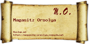 Magasitz Orsolya névjegykártya